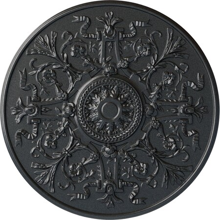 Versailles Ceiling Medallion (Fits Canopies Up To 3 1/4), Hand-Painted Pewter, 33OD X 1 3/4P